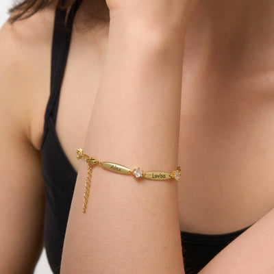 Personalized Bars Crystal Bracelet