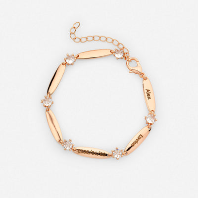 Personalized Bars Crystal Bracelet